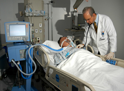 Patient on ventilator -image does not reflect actual events - Image by www.heart-valve-surgery.com (click on image to read all excerpts)